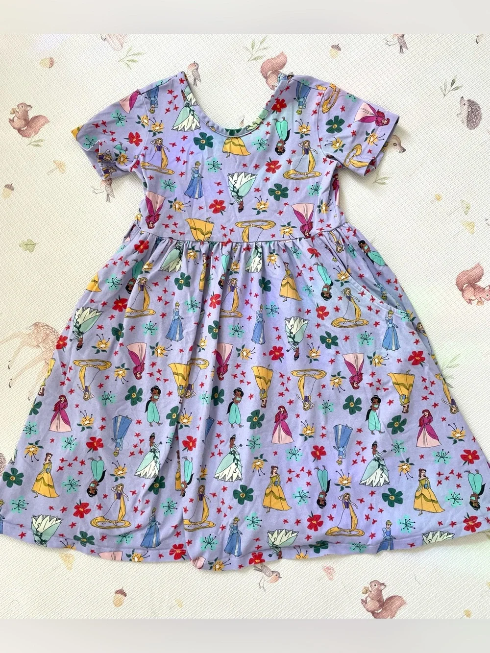Hanna Andersson Disney Princess Print Short Sleeve Dress